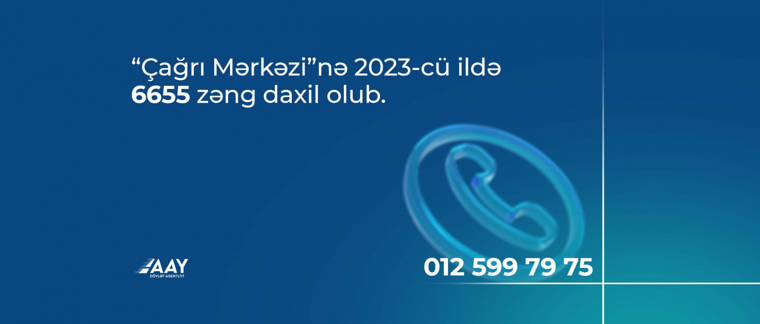 11 “Çağrı Mərkəzi”nə 2023-cü ildə 6655 zəng daxil olub