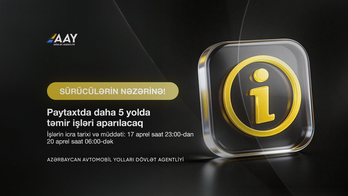 11 Paytaxtda daha 5 yolda təmir işləri aparılacaq