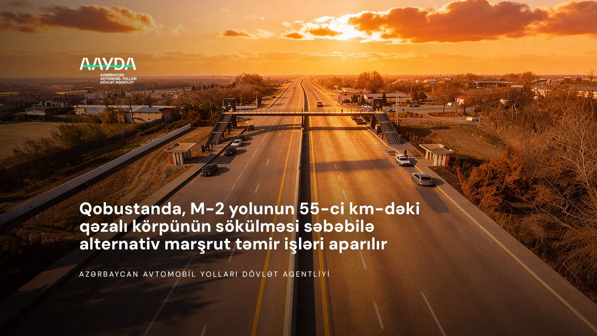 11 Qobustan ərazisində alternativ marşrutda təmir işləri aparılır.