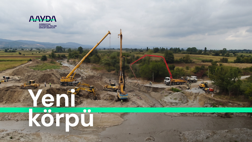 11 Xaçmaz rayonunda Caqacuq çayı üzərində yeni körpü inşa olunur