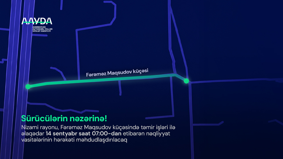 11 Fərəməz Maqsudov küçəsi təmir edilir