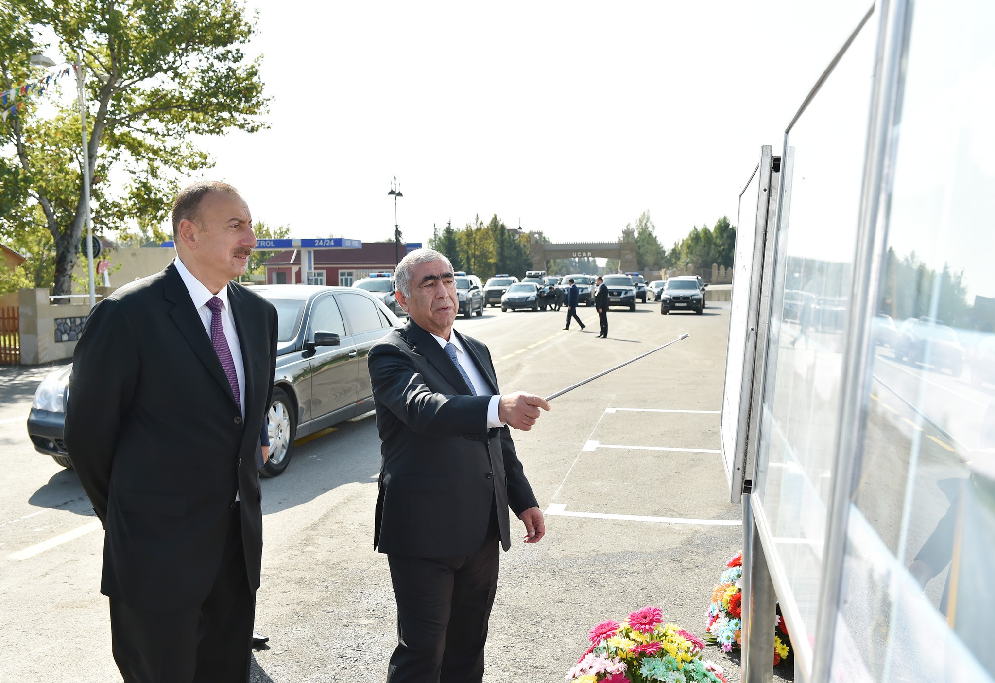 11 Prezident İlham Əliyev Göyçay-Ucar avtomobil yolunun açılışını edib