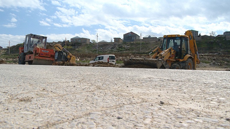 11 Ramana-Maştağa avtomobil yolunun tikintisinə başlanılıb - FOTO