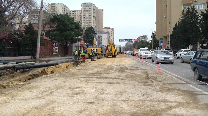 11 Cəfər Xədan küçəsinin daha bir hissəsi təmir olunur - VİDEO / FOTO