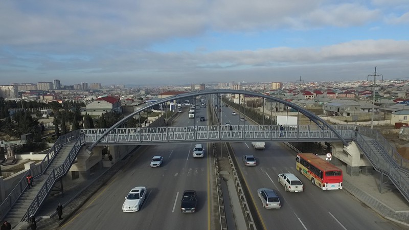 11 Bakı şəhərində iki yerüstü piyada keçidi istifadəyə verilib - VİDEO / FOTO