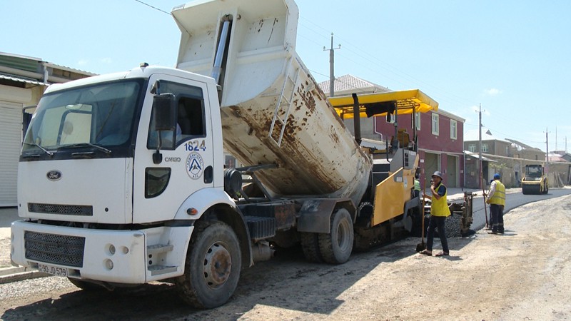 11 Hökməli-Qobu-Güzdək avtomobil yolunda təmir işləri davam etdirilir - VİDEO / FOTO