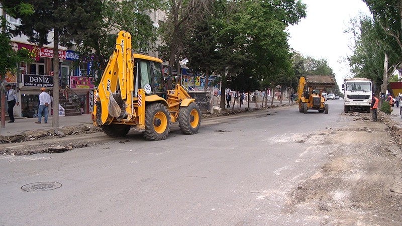 11 Nəsimi rayonunda iki küçənin təmirinə başlanılıb – VİDEO / FOTO