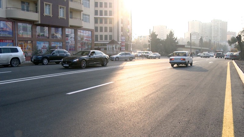 11 Cəfər Xədan küçəsinin daha bir hissəsi təmir olundu - VİDEO / FOTO