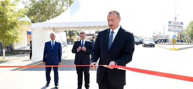 11 Prezident İlham Əliyev Xudat-Yalama-Zuxuloba avtomobil yolunun açılışını edib