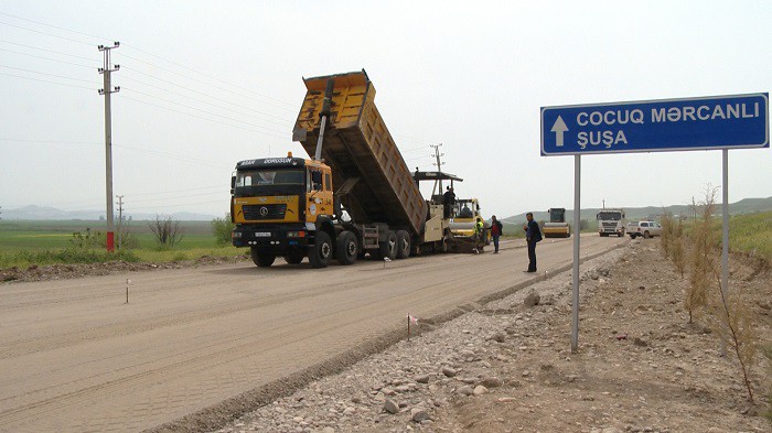 11 Cocuq Mərcanlı yolunun tikintisi yekunlaşmaq üzrədir – VİDEO / FOTO