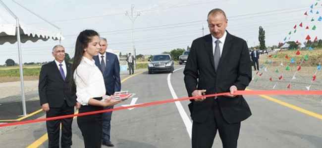 11 Prezident İlham Əliyev Samux-Füzuli-Lək-Əlibayramlı-Qarabağlar-Çobanabdallı-Samux avtomobil yolunun açılışında iştirak edib  - FOTO