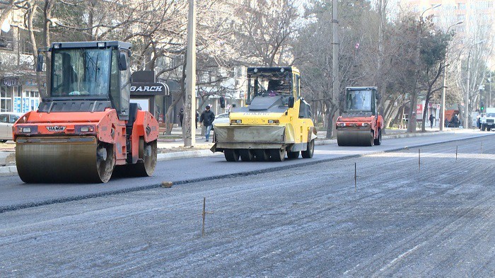 11 Cəfər Xəndan küçəsinin sonuncu hissəsi təmir olunur - VİDEO / FOTO