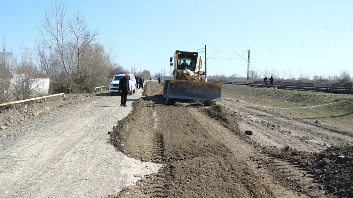 11 Kürdəmir rayonu Karrar-Bağman-Böyük Kəngərli avtomobil yolu yenidən qurulur - VİDEOREPORTAJ / FOTOLAR