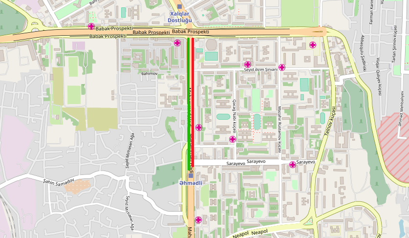 11 Məhəmməd Hadi küçəsində hərəkət məhdudlaşdırılacaq - XƏRİTƏ