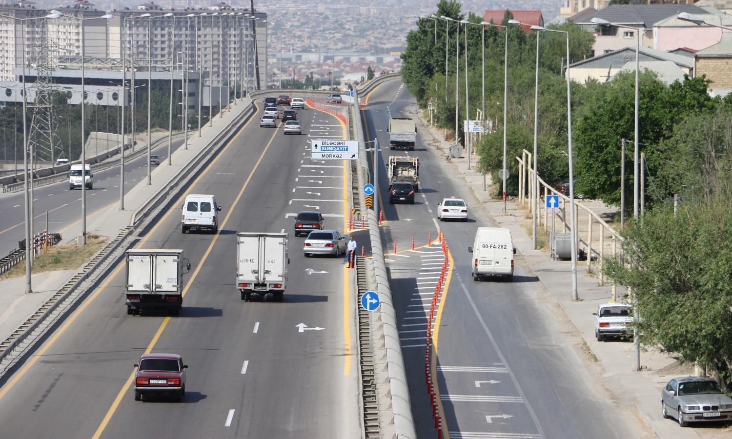 11 Bakı Dairəvi-1 yolunda rahat hərəkətin təşkili üçün dəyişikliklər edilib - FOTO