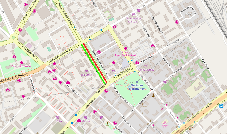 11 Əhməd Rəcəbli küçəsinin bir hissəsində hərəkət məhdudlaşdırılır - XƏRİTƏ