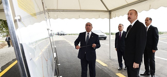 11 Prezident İlham Əliyev İmişli-Otuziki-Qaraqaşlı avtomobil yolunun açılışında iştirak edib