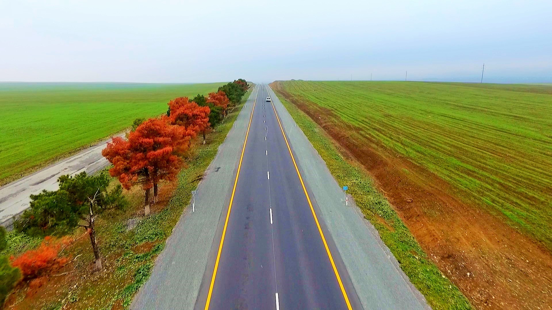 11 M5-in 46 km-lik Xaldan-Şəki hissəsi və 12 km-lik Şəki şəhərinə giriş yolu - FOTO