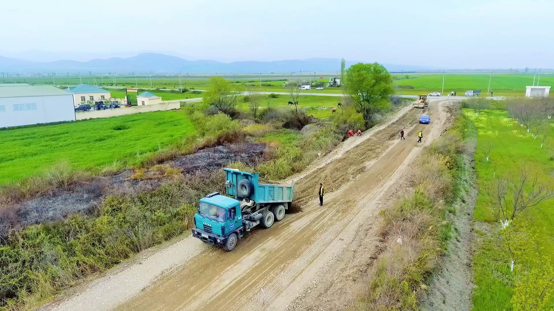 11 Şabran rayonunda Padar avtomobil yolu yenidən qurulur - FOTO 